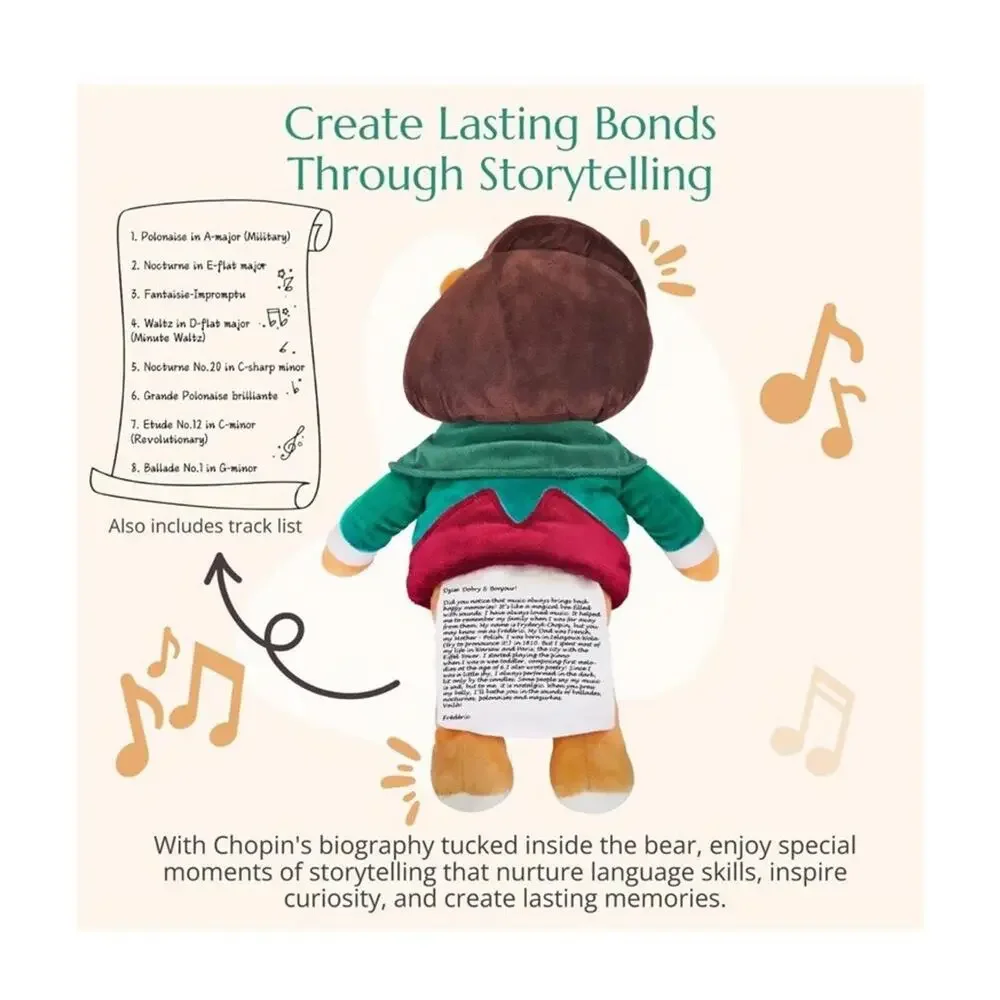 Chopin Plush Bear – Plays 40 Mins of Classical Music, Educational & Soothing H88